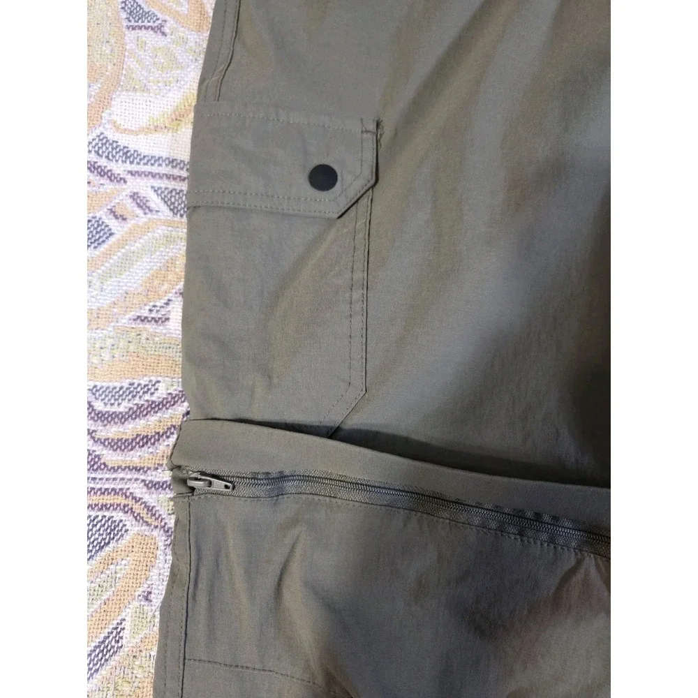 Hi-Tec Olive Green Men's/Unisex Convertible Hiking‎ Cargo Nylon Pants Pull On L